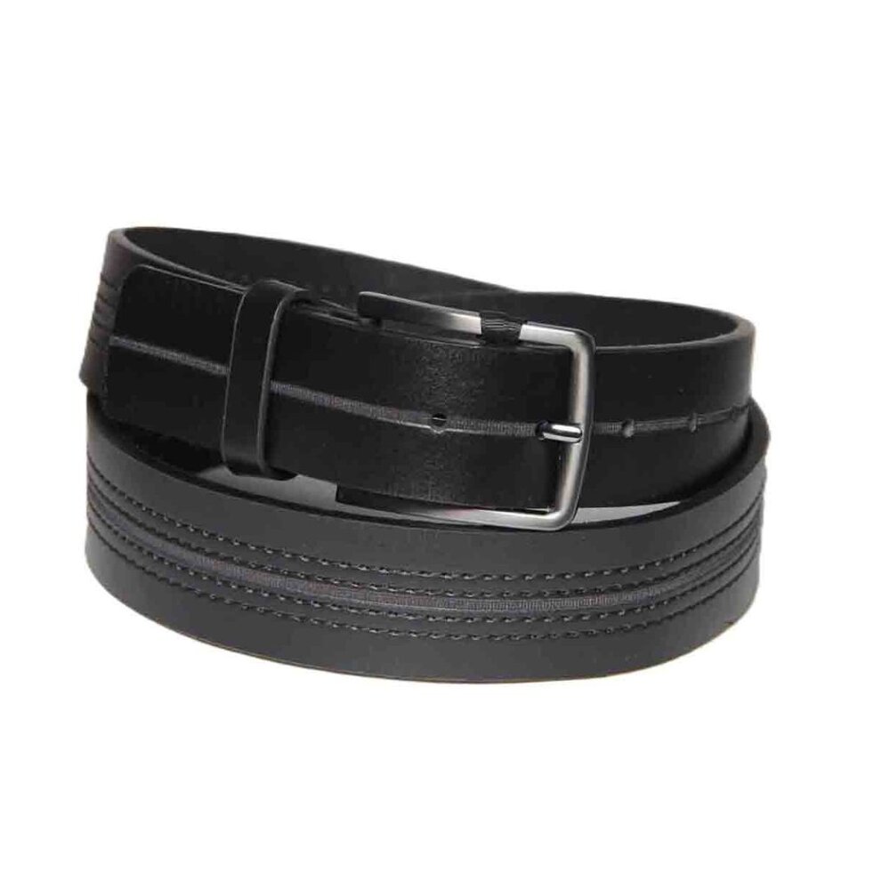 Lloyd Baker London Leather Belt Black Brown Single Stripe Men's Size 40